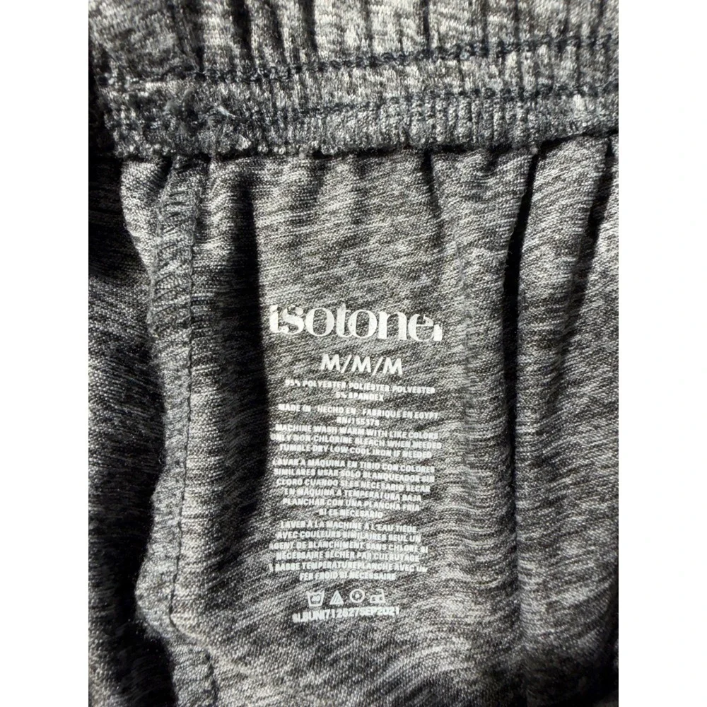 Isotone Mens Gray Heathered Lounge Pants Size Medium Performance Drawstring PJs